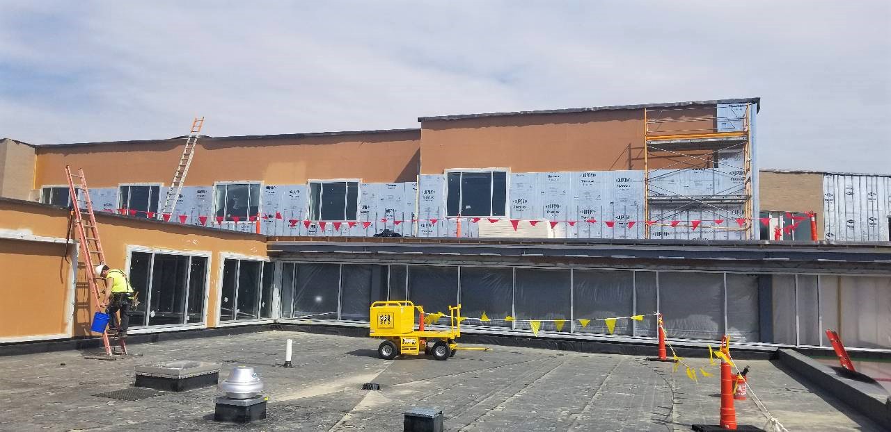 Insulation And Knight Wall System Installation At Underwood Elementary School