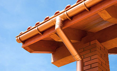 Architectural sheet metal for gutters and downspouts